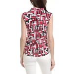 IBKUL Sleeveless Polo Shirt Large Black Red Golf Active Performance Cap Sleeve Photo 7