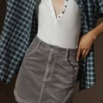 Pilcro  Gray Corduroy Mini Skirt - size 10 Photo 0