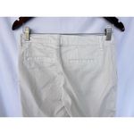 Frank & Eileen Wicklow The Italian Chino Cropped Raw Hem White Twill Pants 0 Photo 8