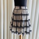 YA Los Angeles  black/white striped pleated skirt. Photo 1