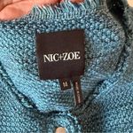 Nic+Zoe  Deserve It Fringe Detail Jacket SZ M Teal Photo 3