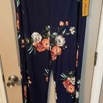 Elle  Samani Nwt Floral Drawstring Palazzo Pants Photo 4