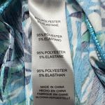 Avenue Womens Top 30/32 Floral Stretch Chic Summer Beachy Coastal Tropical Party Blue Photo 9