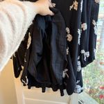 Free People  Austin Black Swing Mini Dress with White Embroidery size XS Photo 8