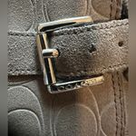 Coach  Thelma Suede Mid-Calf Boots Tan Embossed Buckle Womens 8.5 Shearling Lined Photo 5