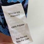 CAbi #609 Blue & Black Python Snakeskin Print Long Sleeve Button Up Shirt Size M Photo 3