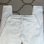 Old Navy  boyfriend skinny distressed patch knees white jeans, size 0 Photo 9