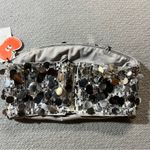 Cider  Womens Silver Sequin Cropped Strapless Tank Top New Years Party Evening Photo 2