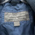 Eddie Bauer Goose Down filled hooded navy winter coat women's small. Puffer Photo 12