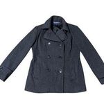 Herman Kay Dark Gray Double Breasted Women’s Pea Coat size Small Vintage Photo 0