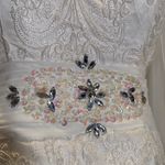 Women’s Ivory Dress & Matching Chiffon Jacket with beautiful detail Size L**READ Size L Photo 2