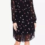 Rachel Roy floral print smocked chiffon Longsleeve elastic Waist mini Dress 2 Pink Photo 0
