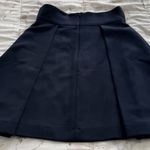 Black Halo Anthropologie Black pleated A-lined lined mini Skirt, size 2 preppy Photo 13