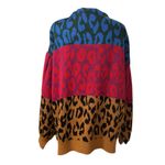Farm Rio  Oversized Mixed Leopard Print Open Front Cardigan(Size Small) Photo 4