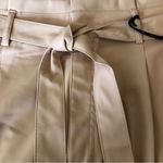 Sofia Vergara Faux Leather Shorts High Rise Size 16 Womens Beige New Photo 9