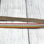 Relic NWT Colorful Woven Belt with Silver O Ring Closure Reversible Neutral Tan Photo 3