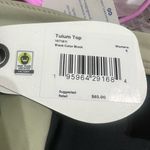 prAna NWT Tulum Bikini Top Black Color Block Sustainable Swimwear Size Small Photo 3