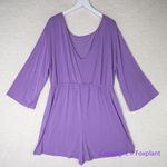 Eloquii New!  long bell sleeve purple romper, size‎ 18/20 Photo 1