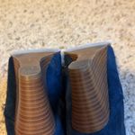 JustFab Faux Suede Lace Up Wedge Booties 9 navy blue Photo 6