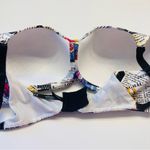 Torrid  Curve Dream Wire Free Lightly Lined Everyday Bra Size 40D White Newspaper Photo 5