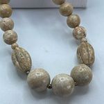 Vintage beige Jasper 28” necklace. Tan Photo 1