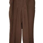 Lauren Ralph Lauren Brown Silk Wide Leg Pants Sz 16 Old Money Preppy Luxury Photo 0