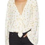 Free People Intimately Womens Bodysuit Medium White Floral Sunflower Lace Bottom Photo 0