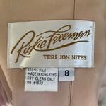 Ricki Freeman for Teri Jon strapless silk cocktail dress Size 8 tan/black Photo 11