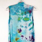 Adrienne Vittadini Small Shrug Sweater Handmade Tie Dye Good World Blue 1477 Photo 5