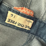 Free People Crvy Sydney Denim Flare High Neck Jumpsuit We The Free New Size 16 Photo 2