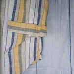 Unique spectrum  3/4 sleeve100% cotton casual button-down striped shirt Photo 8