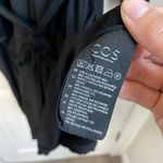 COS Knit Tie Zip Up Draped mini swim coverup lightweight black Dress size M Photo 1