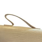 Kendall + Kylie Croc Embossed Cream Crossbody Bag with Black Accent Chain Photo 5