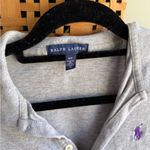 Ralph Lauren  Heather Gray Polo with Purple Emblem Photo 2