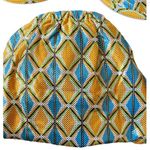 We Wore What Metallic Geo Bikini Set Ruched Bottom Claudia Top Orange Blue Large Photo 4