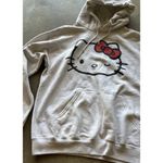 Hello Kitty Women’s Sz Large Sweater Hoodie Sanrio White Wink Hello Kitty Photo 2