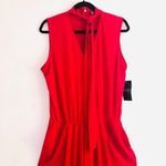 Ralph Lauren Lauren Jumpsuit XL NWT Simran Necktie Choker Cut Out Red Party Photo 4