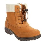 Sporto  Boho Water Resistant Suede Lace Up Ankle Boots Camel 9W Photo 0