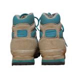 Vasque VTG Hiking Boots Teal Blue Beige Suede Padded Cuff Ankle Lace Up Trail 9 Photo 5