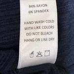 Sage The Label Blue Rib Knit Short Puff Sleeve Tie Neck Cutout Bodysuit Top Sz S Photo 3