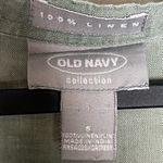 Old Navy  Women´s Olive Green Linen Short Sleeve Shirt Sz small Photo 4
