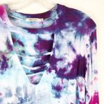 Heart & Hips Heart Hips Small Top Handmade Tie Dye Big Sky‎ Purple Blue Strappy Keyhole 655 Photo 3