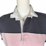 Lands' End Rugby Dress Size Medium Gray Cotton Midi Preppy Pockets Made in USA Photo 3