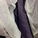 Adrianna Papell Adrianna Papell Floral Metallic Jacquard Ball Gown Purple Pink Dress 8 Altered Photo 12