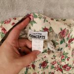 Vintage Beige Floral Linen Blend Floral Halter Top Skirt Set size 7 Photo 12