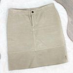 Billabong  Vintage Suede Leather A Line Skirt Taupe‎ Tan Juniors 7 Photo 0