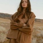 💕DOEN💕 Louvre Pant ~ High Waisted Pleated Ankle Pants Bark Brown 6 NWT Photo 7