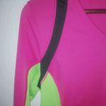 FILA  Performance M Long Sleeved Design Running Top in Hot Pink and Lime Photo 5