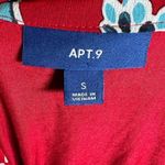 Apt. 9  red flowy split shoulder double layer top size small Photo 4