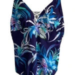 Profile by‎ Gottex Floral Lace Up One 14 Blue Piece Photo 0